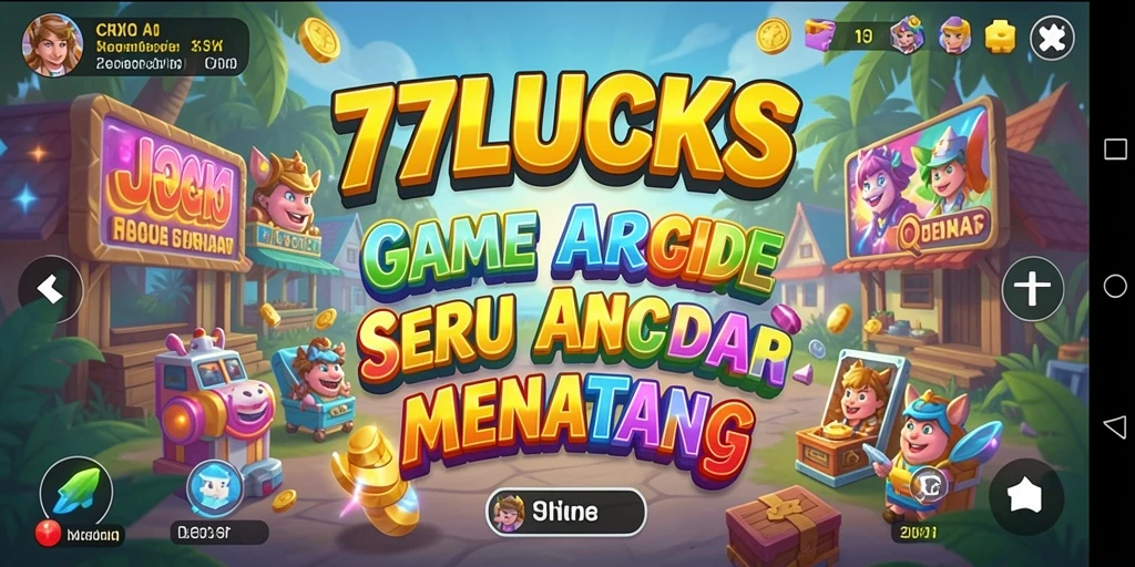 Screenshot 77LUCKS menampilkan aksi seru gameplay Arcade.