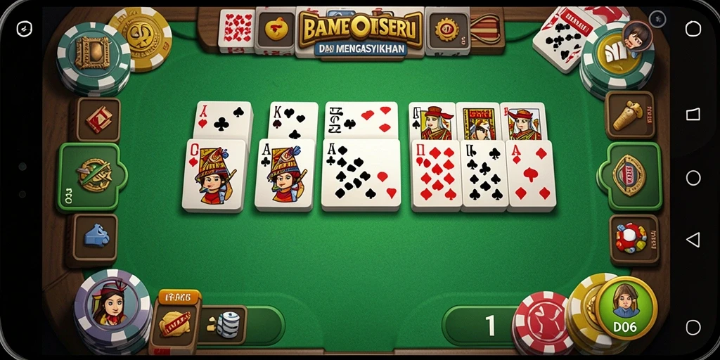 Tampilan screenshot utama D06 menampilkan gameplay domino yang seru.