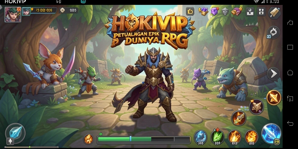 Tampilan gameplay RPG HOKIVIP yang menakjubkan dan interaktif.