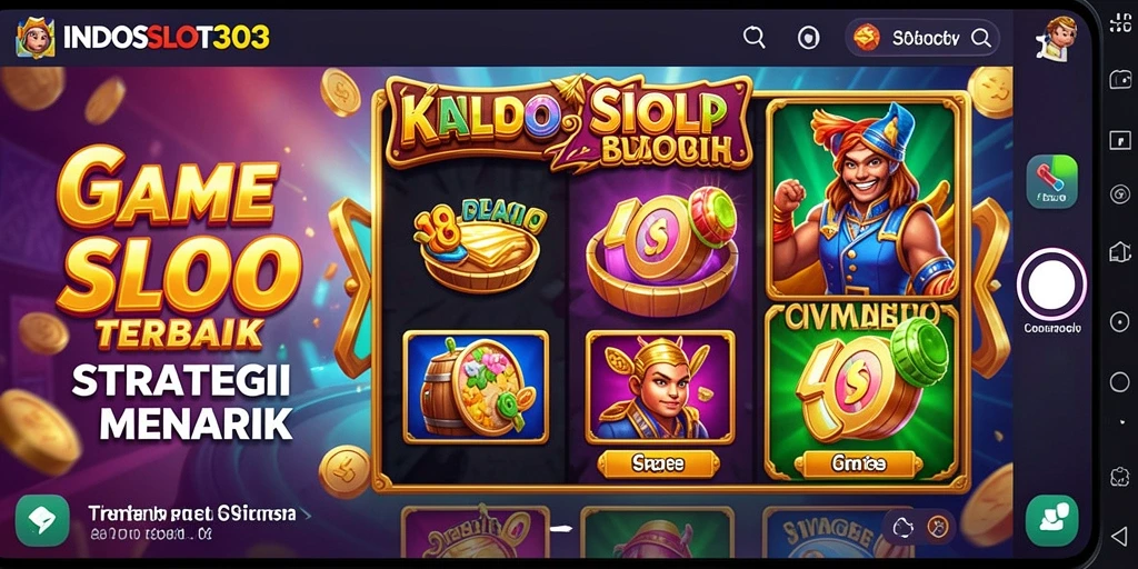 Tampilan gameplay menarik dari INDOSLOT303 dengan mesin slot yang penuh warna.