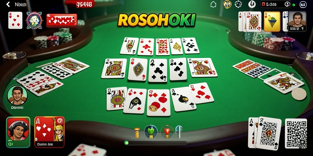 Tampilan permainan Domino dalam ROSOHOKI yang menarik dan kompetitif.